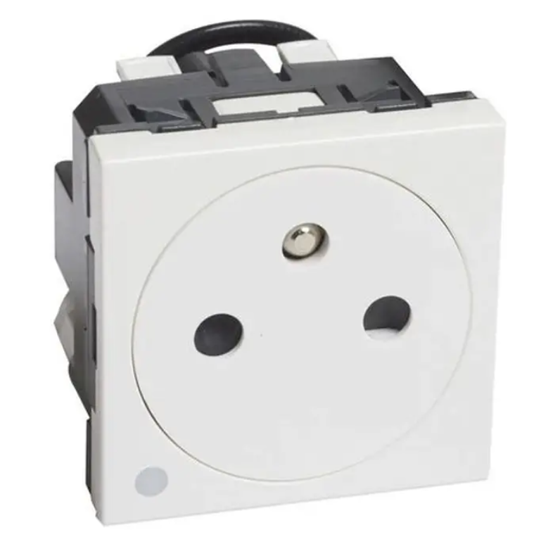 Legrand Mosaic 2P+T Surface Socket - White